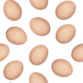 Seamless pattern made of photos of henÃ¢â¬â¢s eggs. Close up photo with eggshell texture